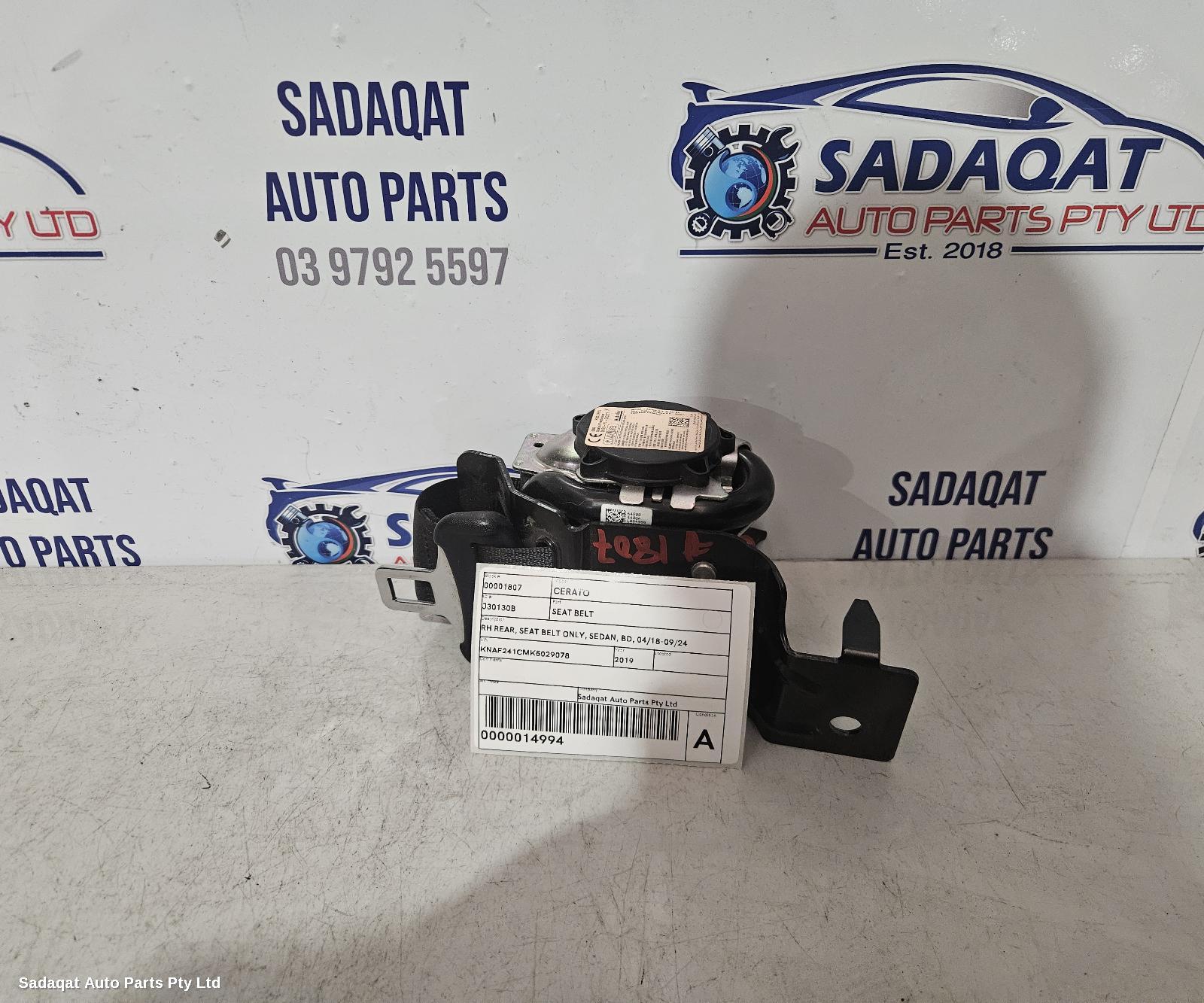 Kia Cerato Seatbelt/stalk