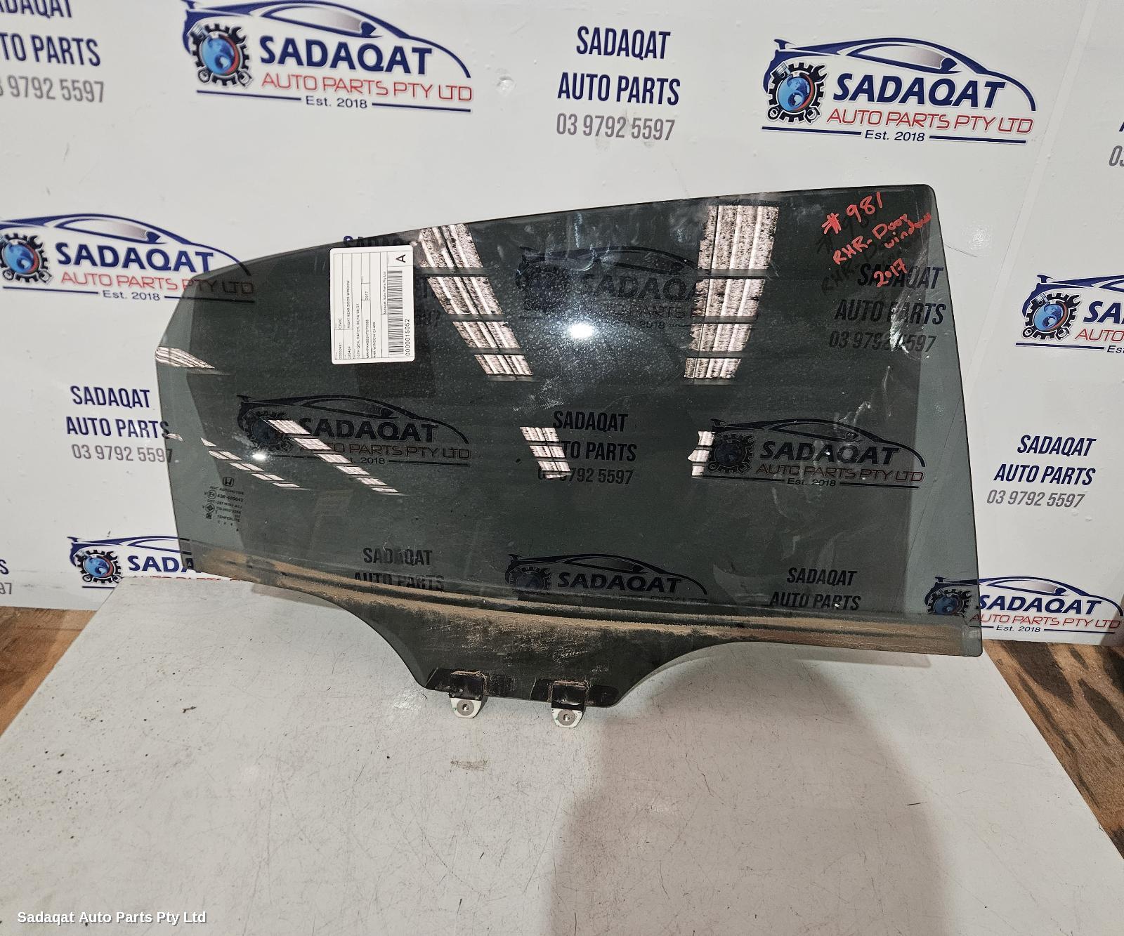Honda Civic Right Rear Door Window