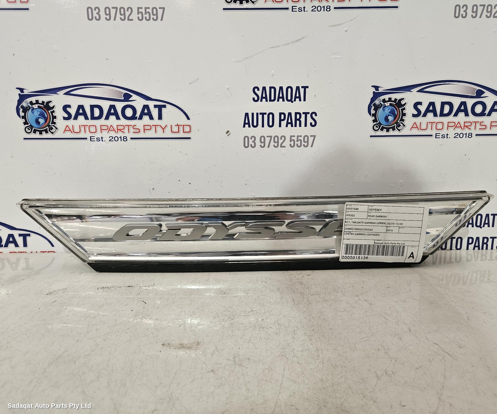 Honda Odyssey Rear Garnish