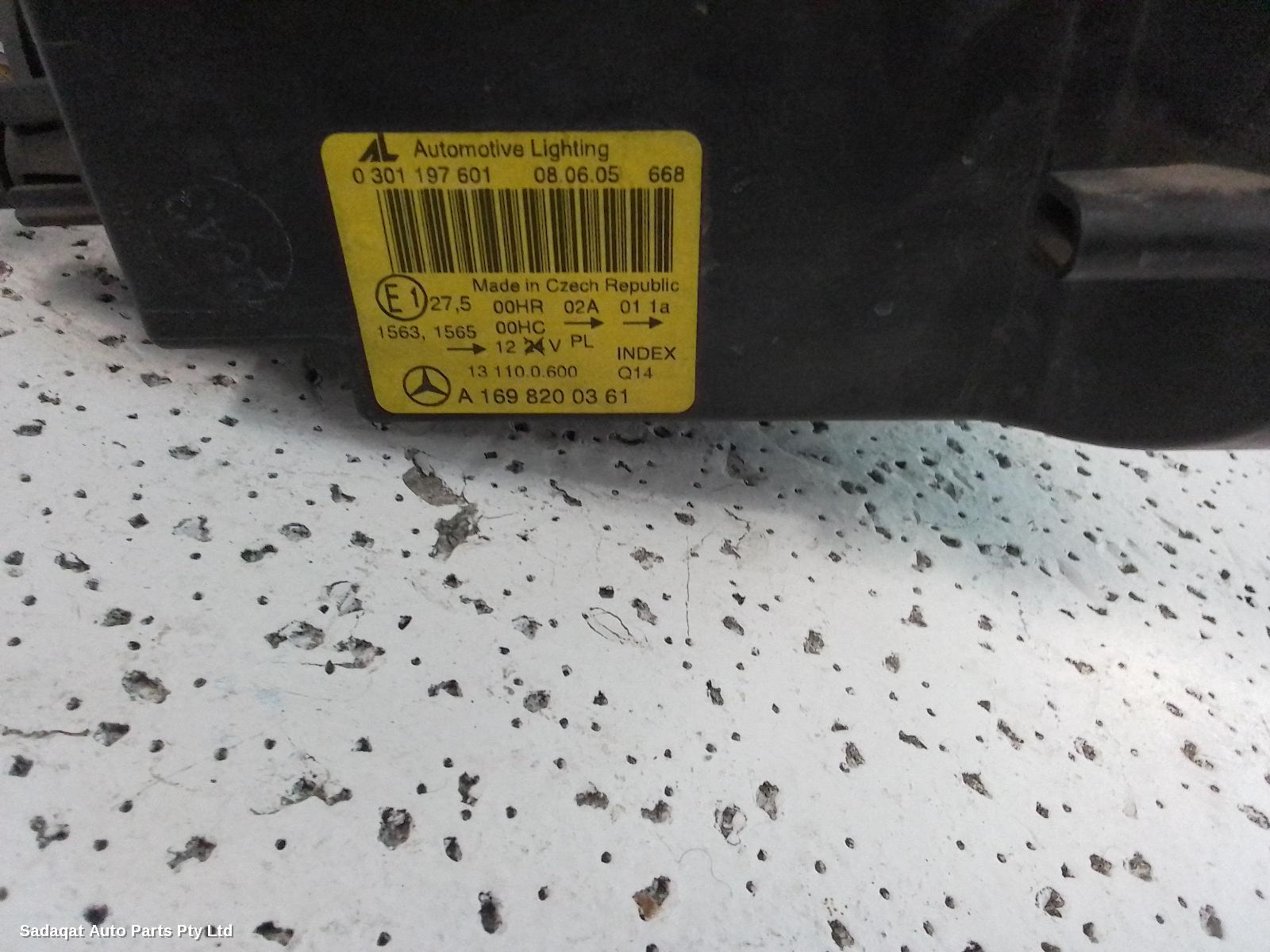 Mercedes A Class Left Headlamp