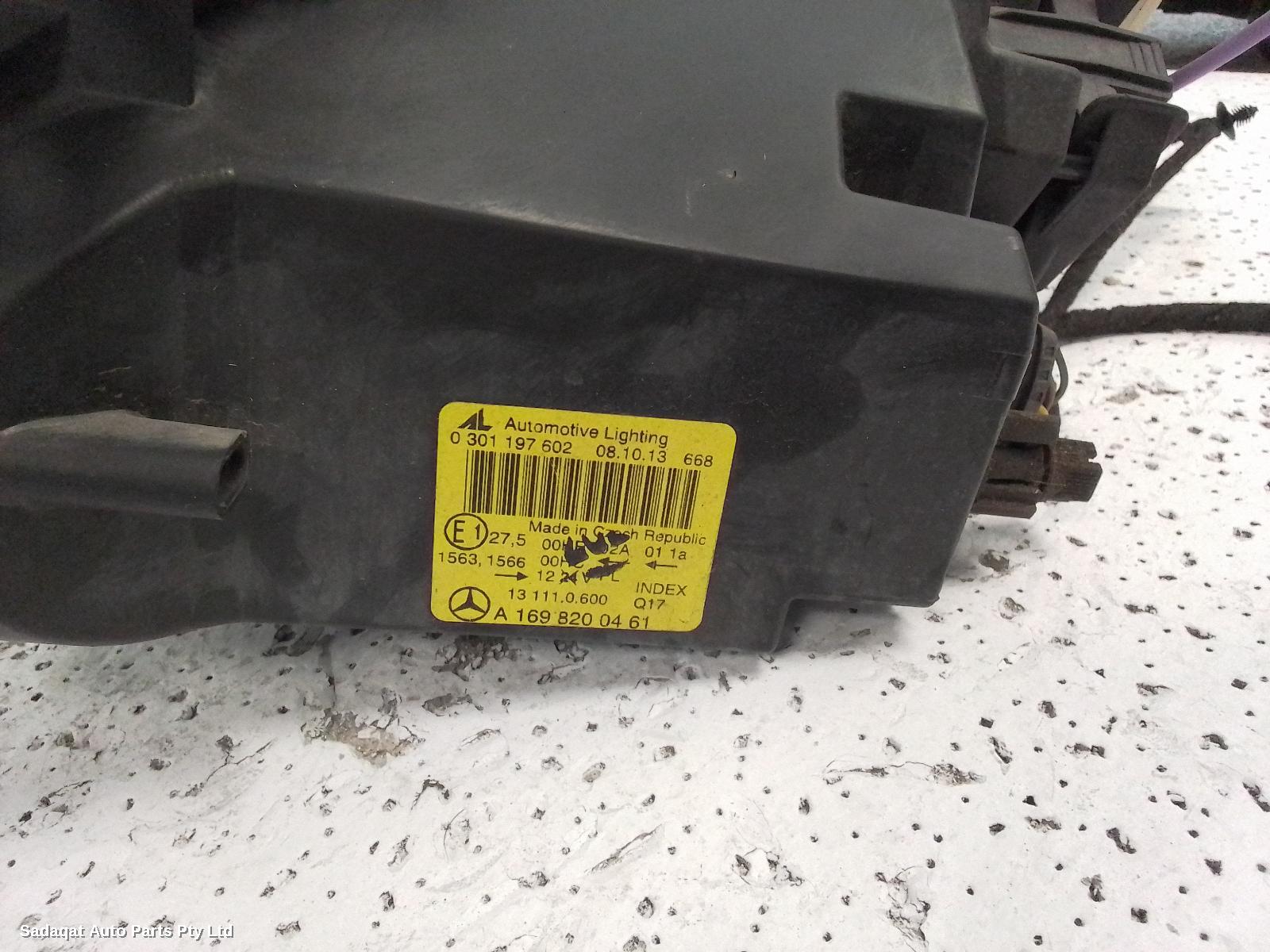 Mercedes A Class Right Headlamp