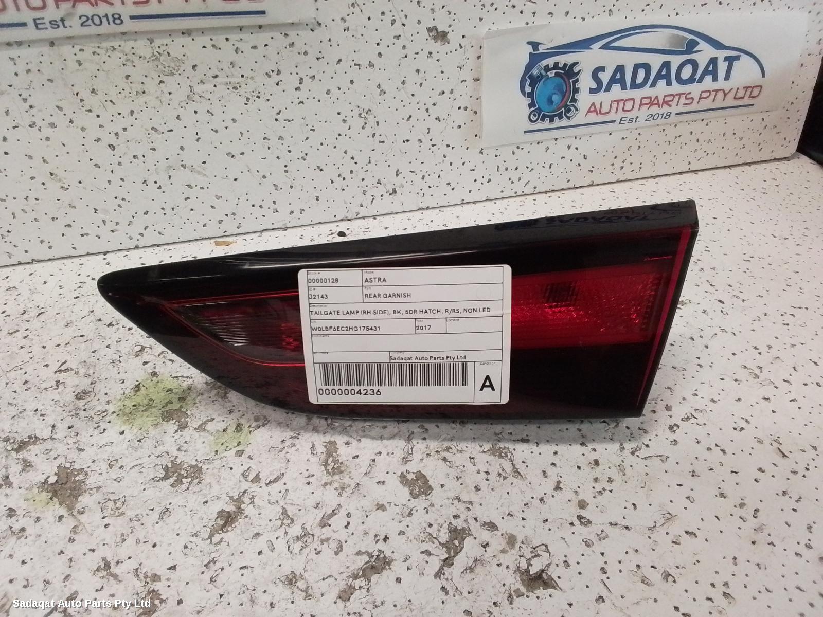 Holden Astra Rear Garnish