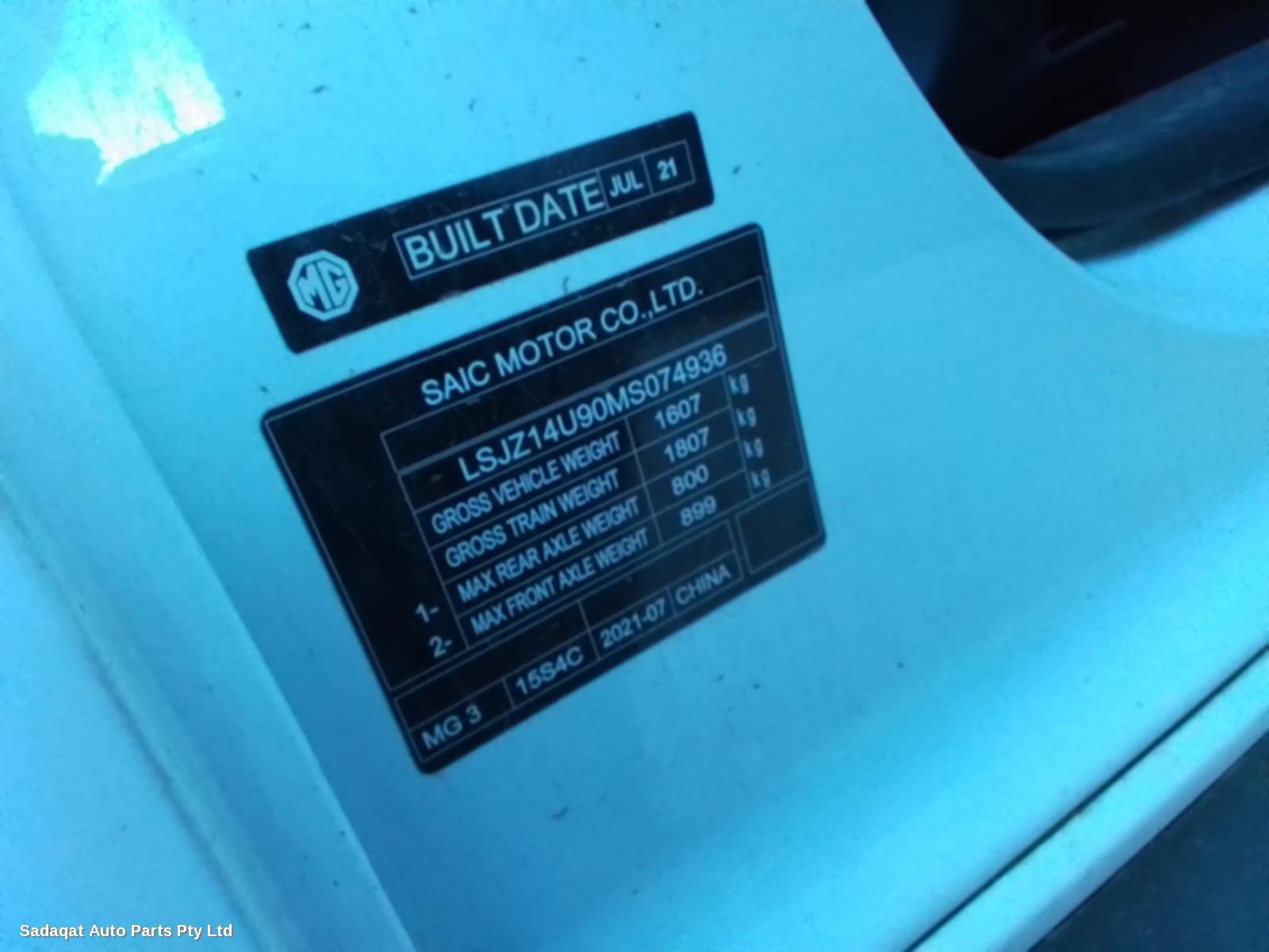 Mg Mg3 Right Front Door