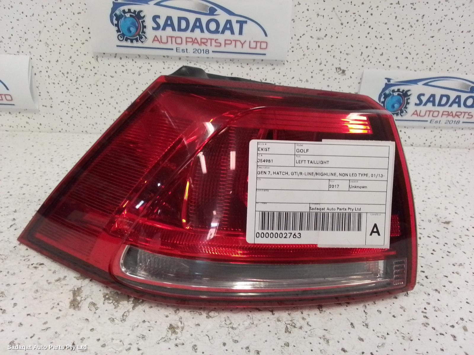 Volkswagen Golf Left Taillight