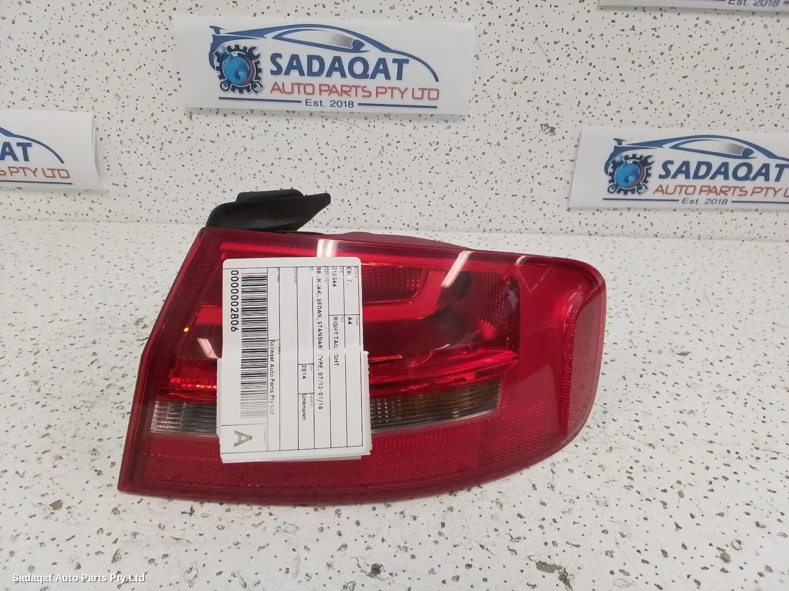 Audi A4 Right Taillight
