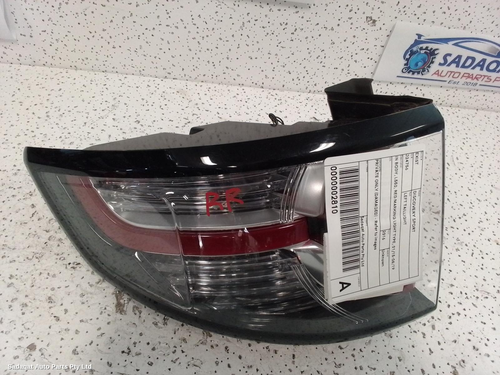 Land Rover Discovery Sport Left Taillight