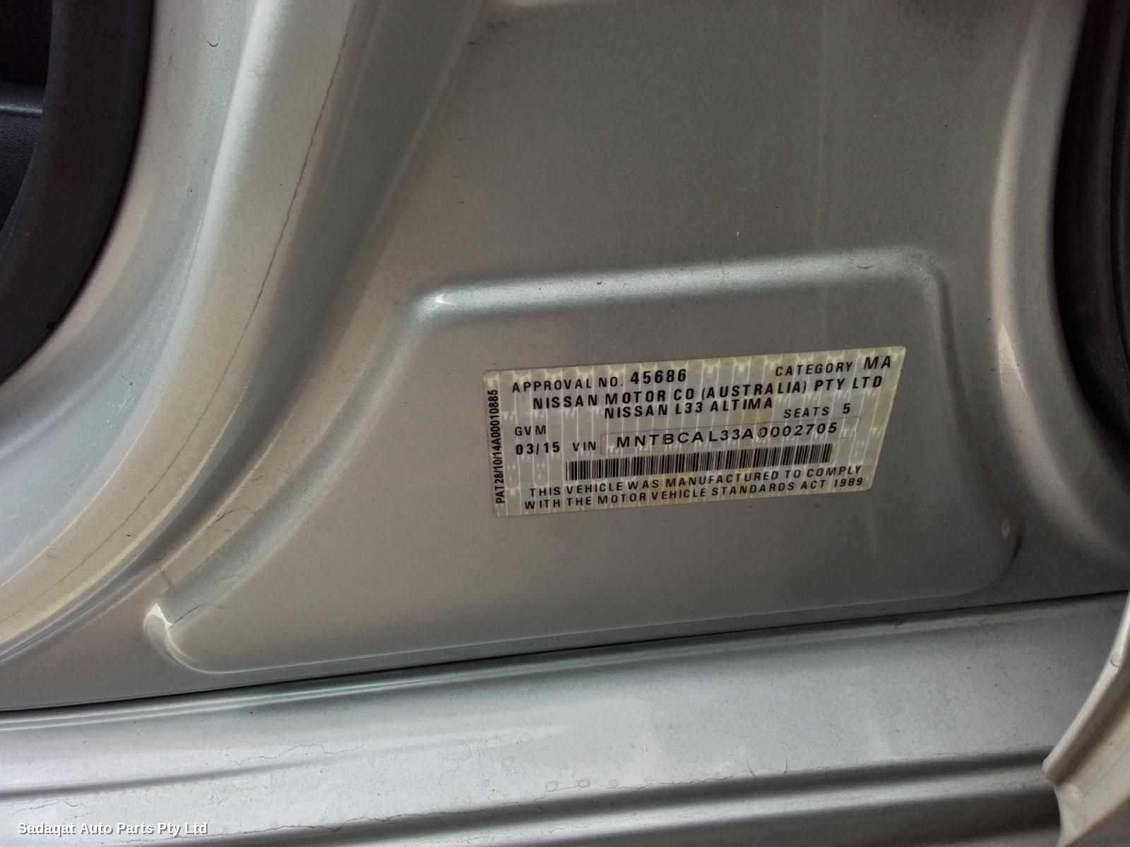 Nissan Altima F/bar Reinforc/brack