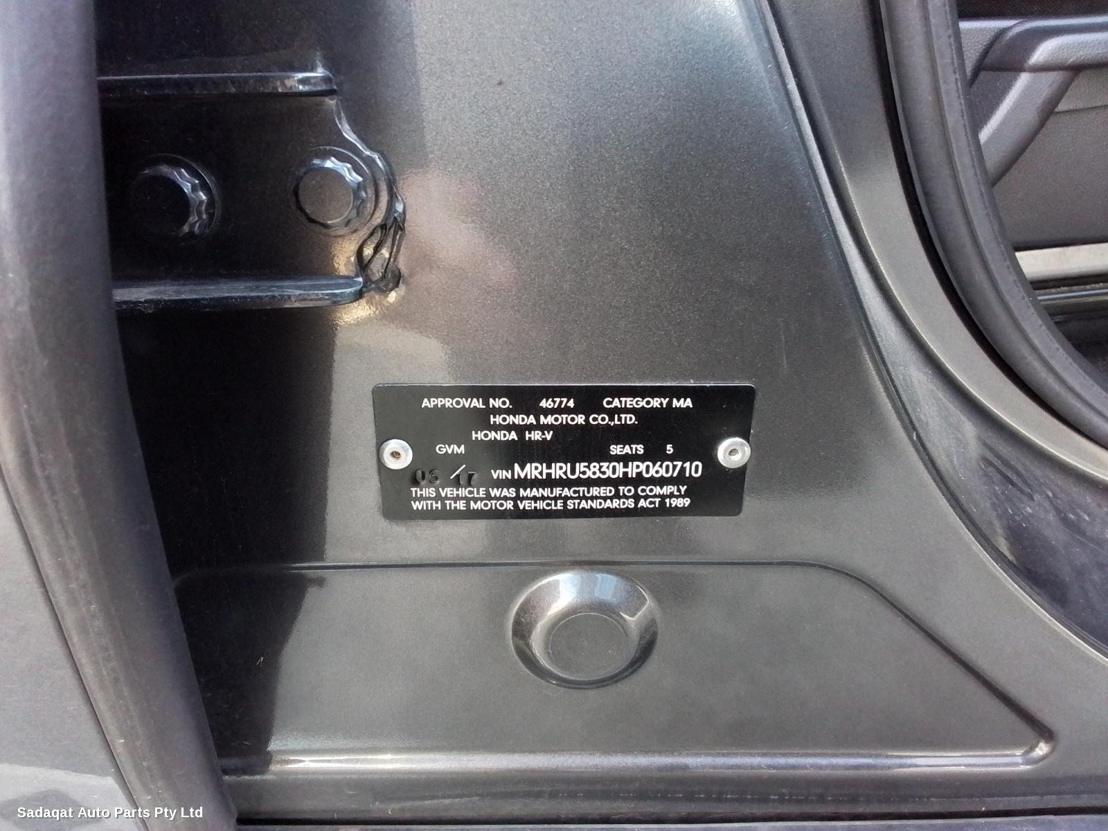 Honda Hrv Right Front Door