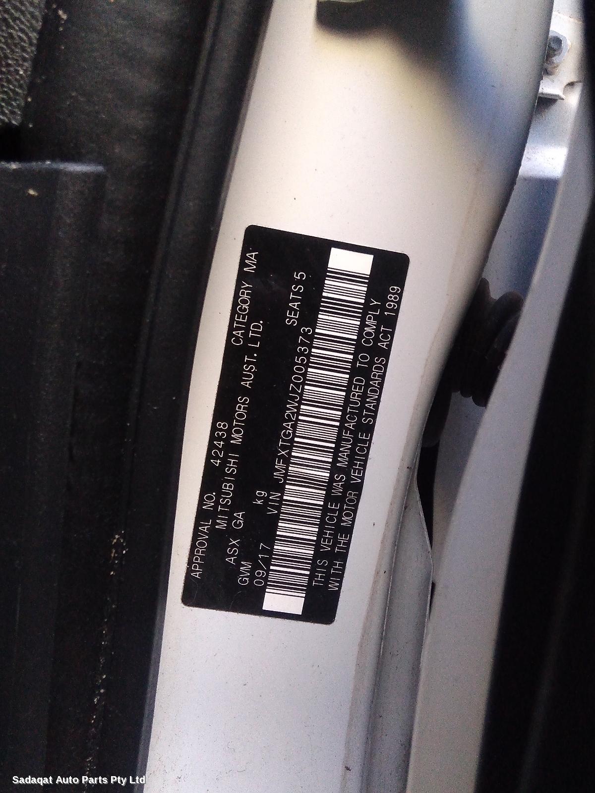 Mitsubishi Asx Right Front Door