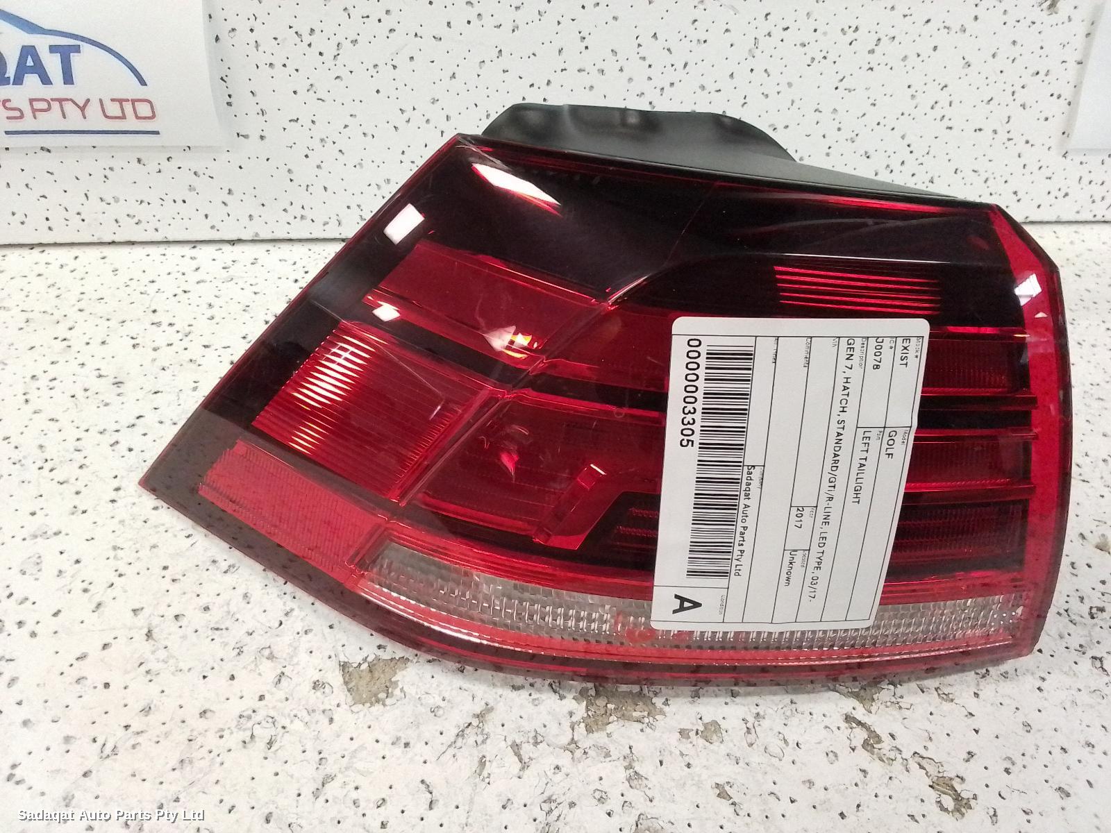 Volkswagen Golf Left Taillight