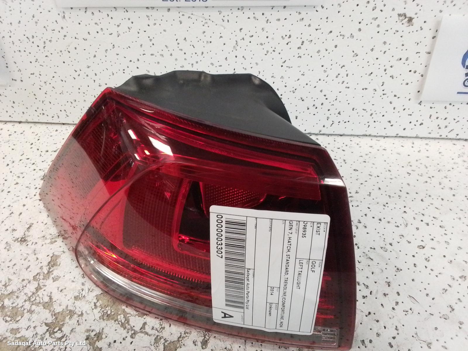 Volkswagen Golf Left Taillight