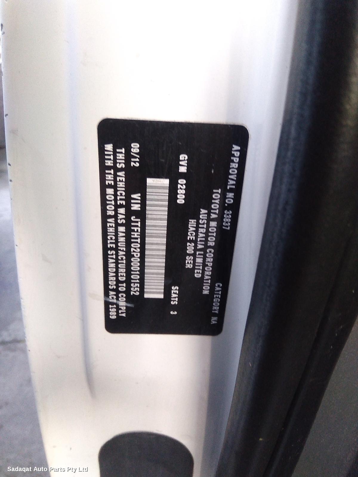 Toyota Hiace Rear Bumper