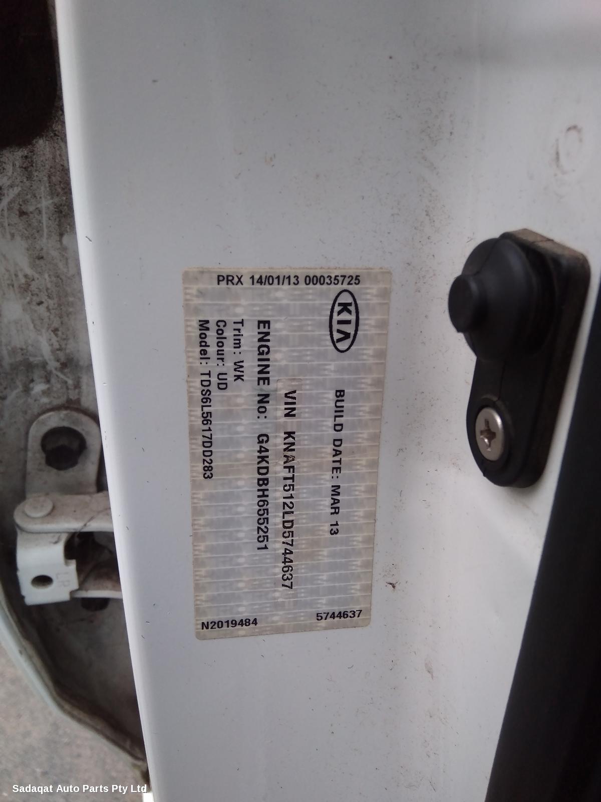 Kia Cerato R/bar Bracket/reinfo