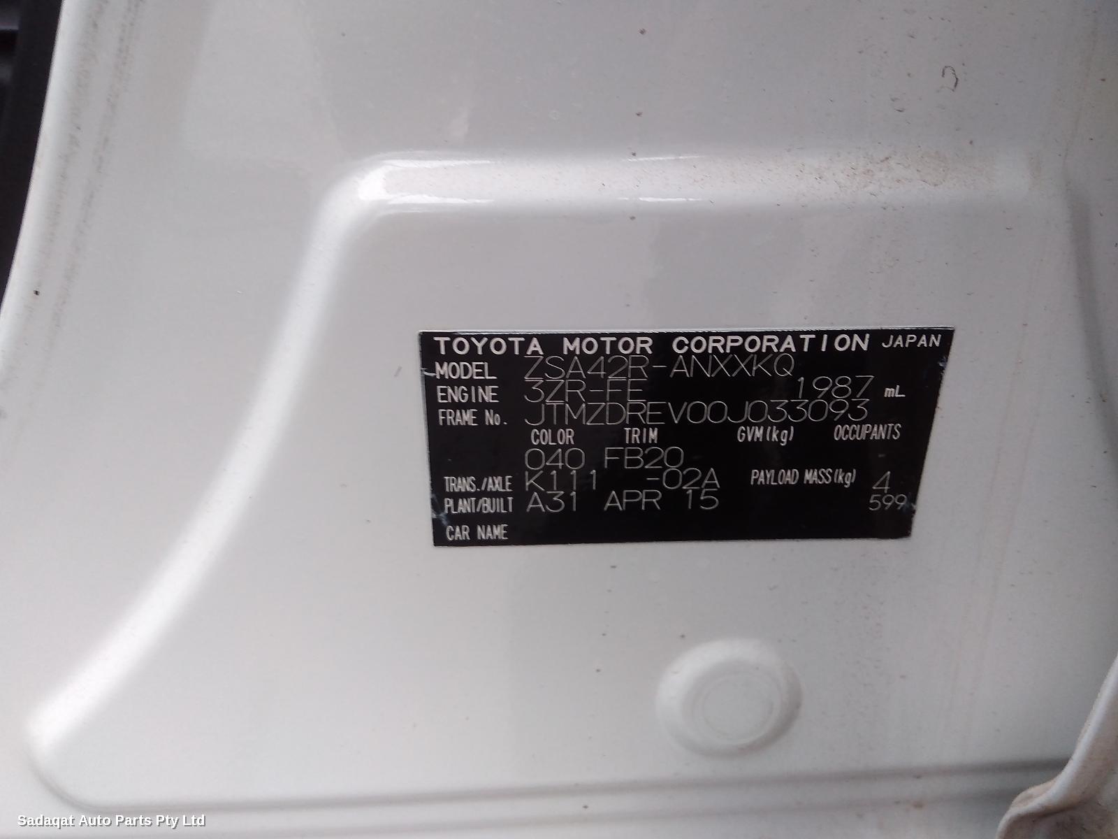 Toyota Rav4 Bonnet Lock/support