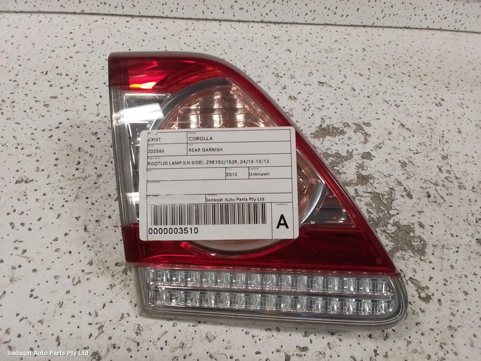 Toyota Corolla Rear Garnish