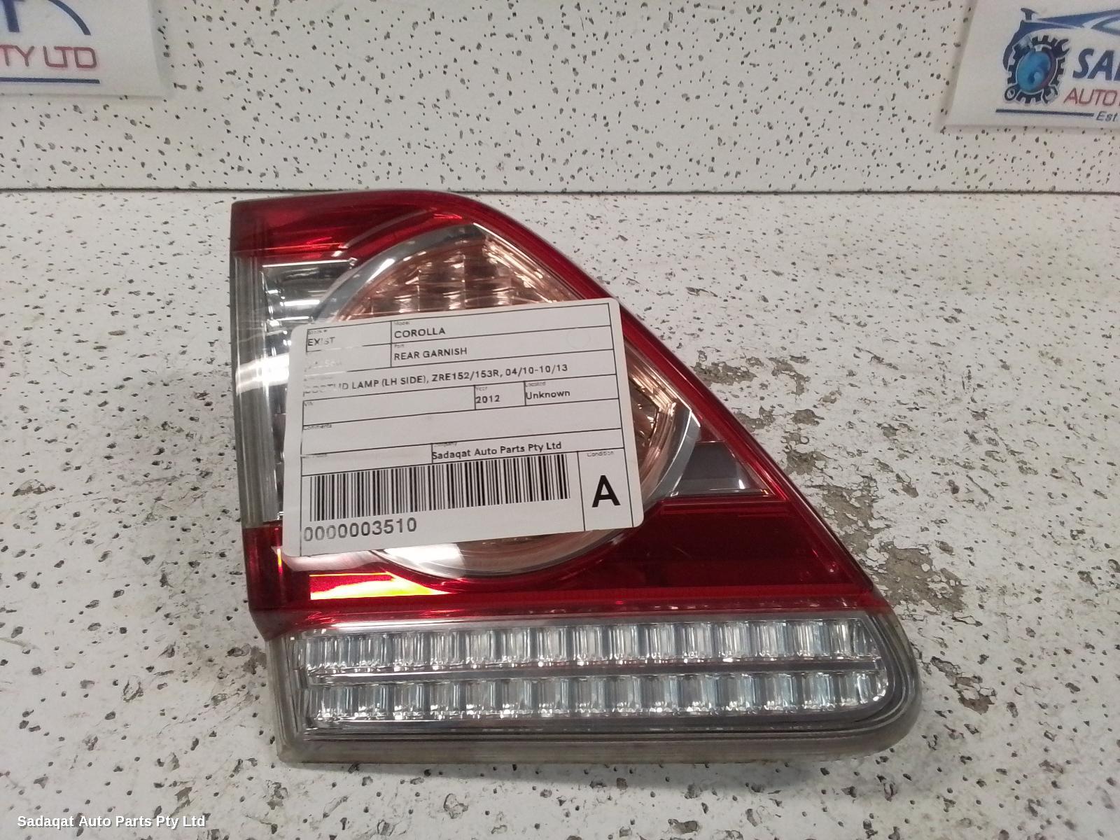 Toyota Corolla Rear Garnish