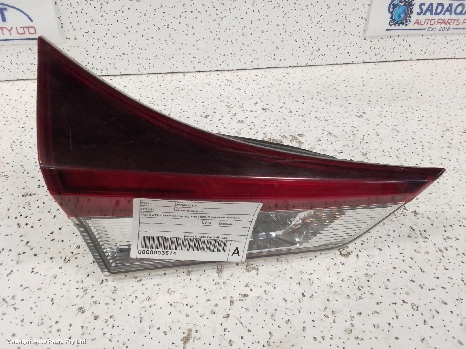 Toyota Corolla Rear Garnish