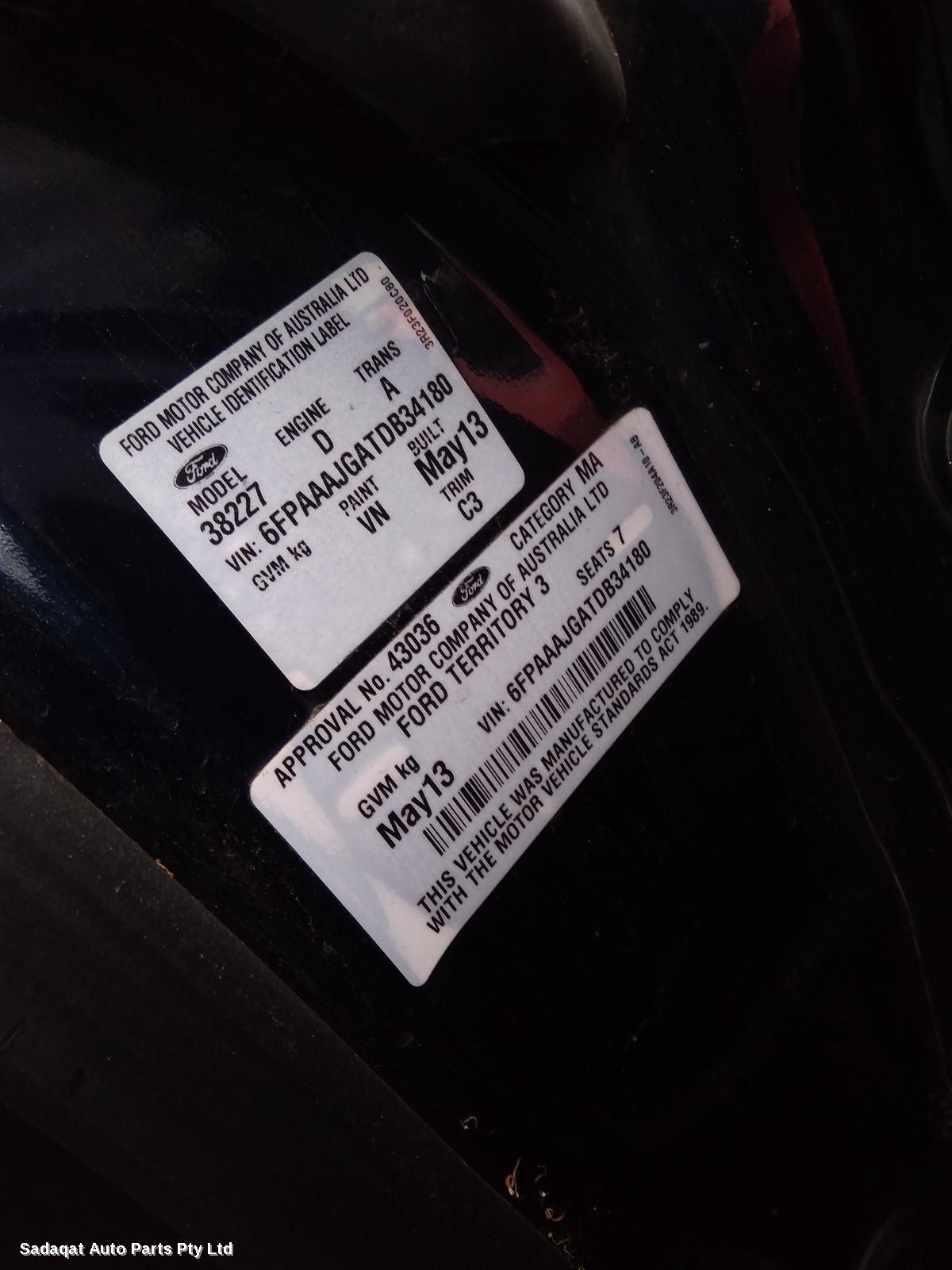 Ford Territory Right Rear Hub Assembly