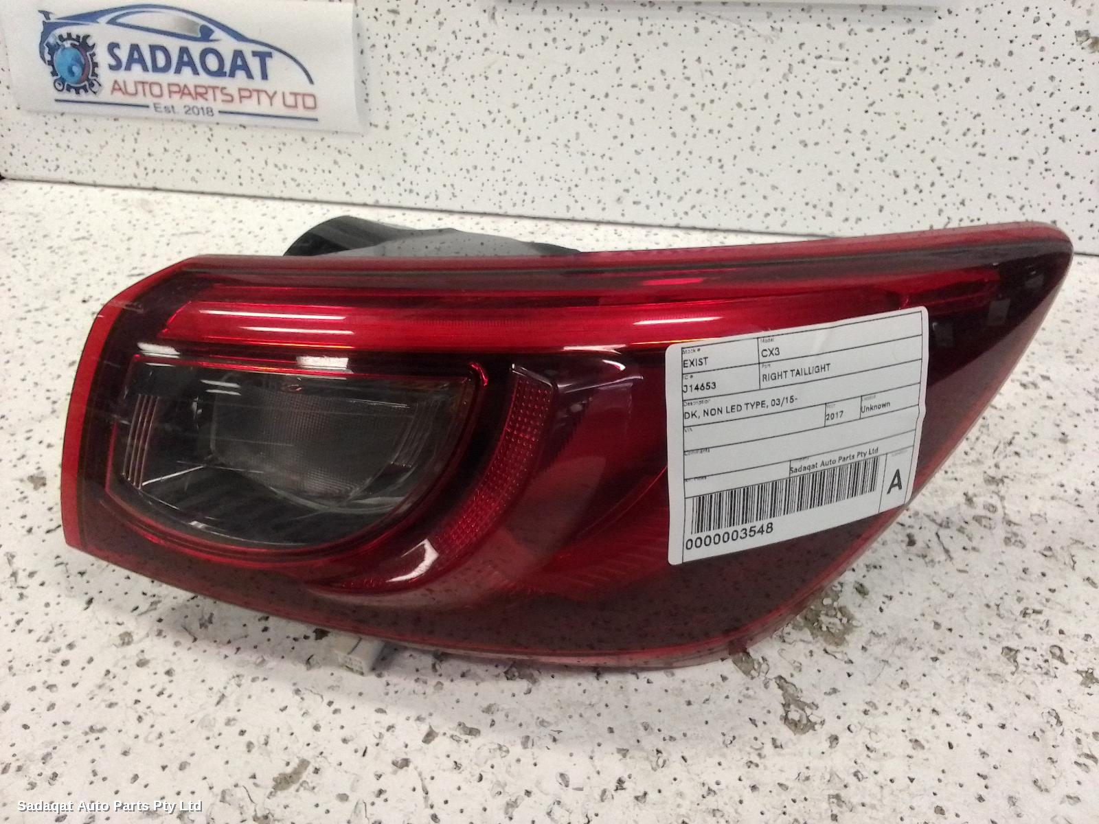 Mazda Cx3 Right Taillight