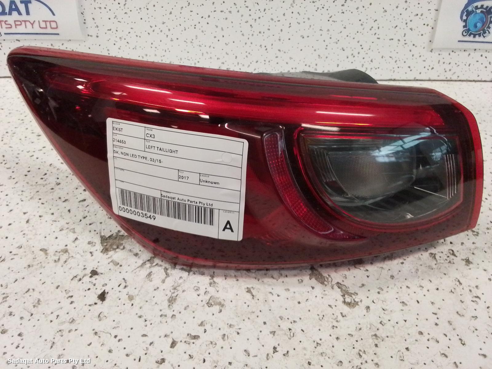 Mazda Cx3 Left Taillight