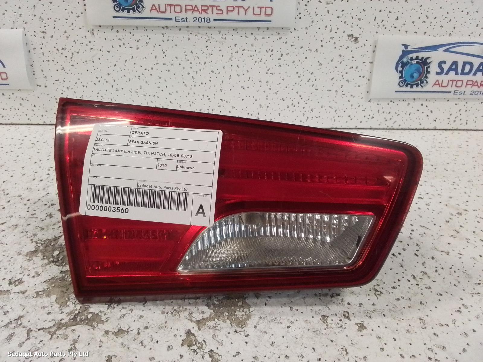 Kia Cerato Rear Garnish