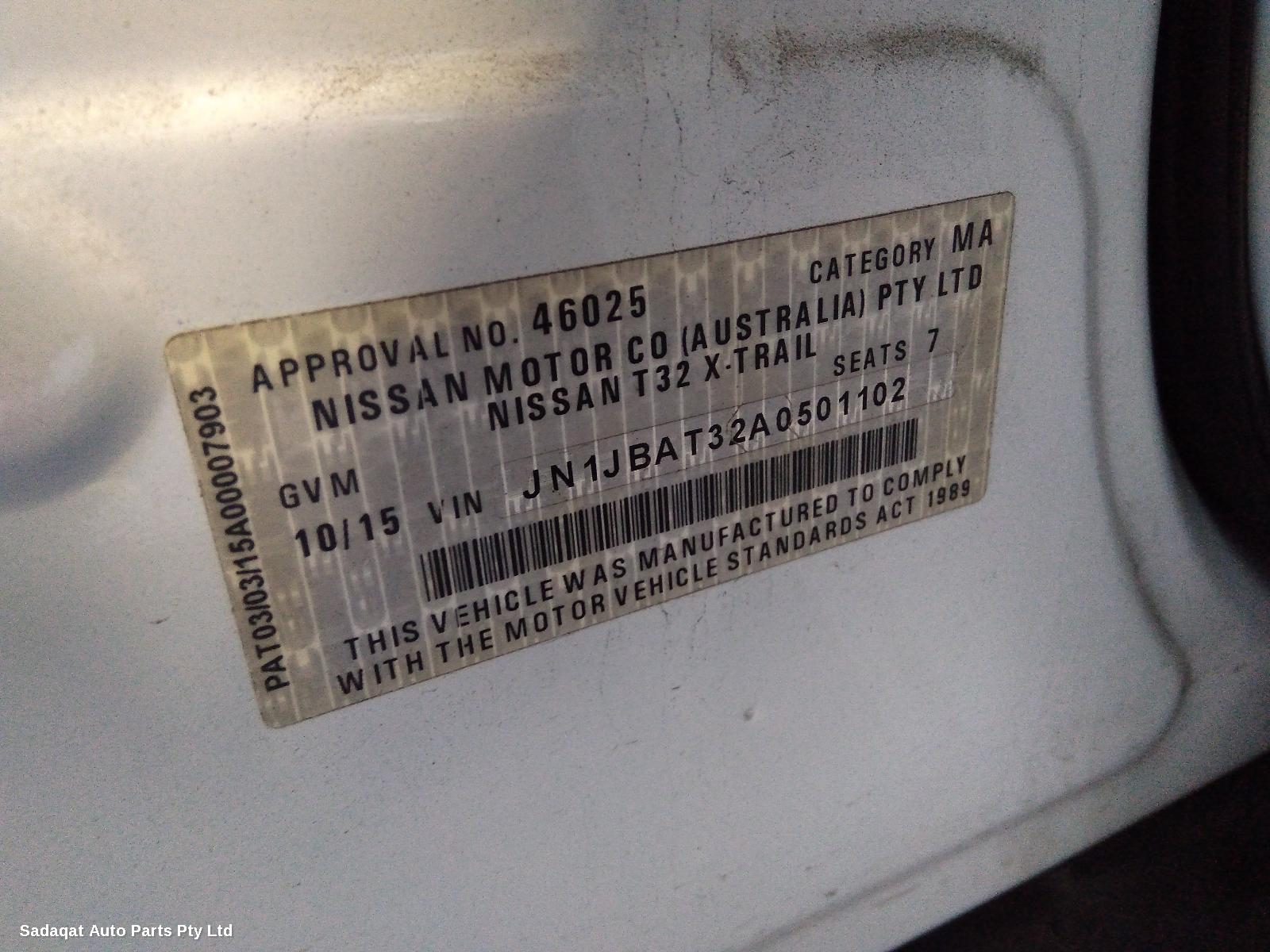 Nissan Xtrail Misc Switch/relay