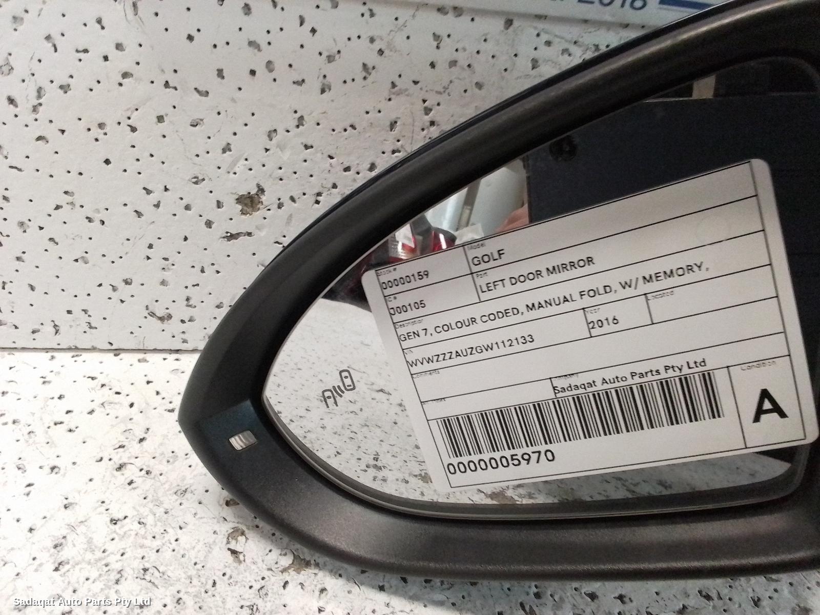 Volkswagen Golf Left Door Mirror