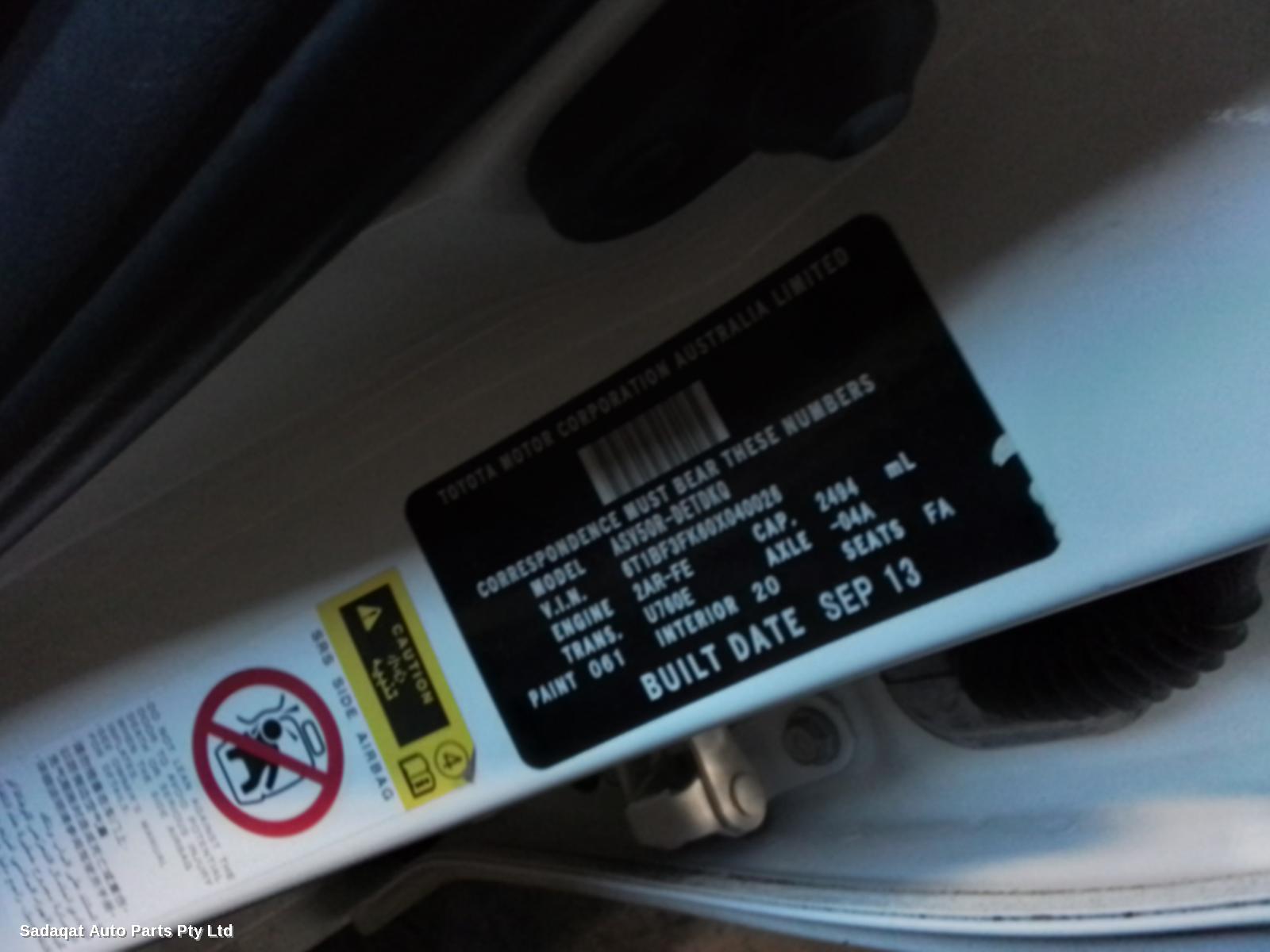 Toyota Camry Washer Bottle