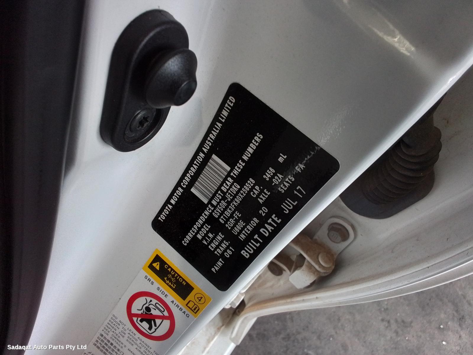 Toyota Aurion Left Taillight