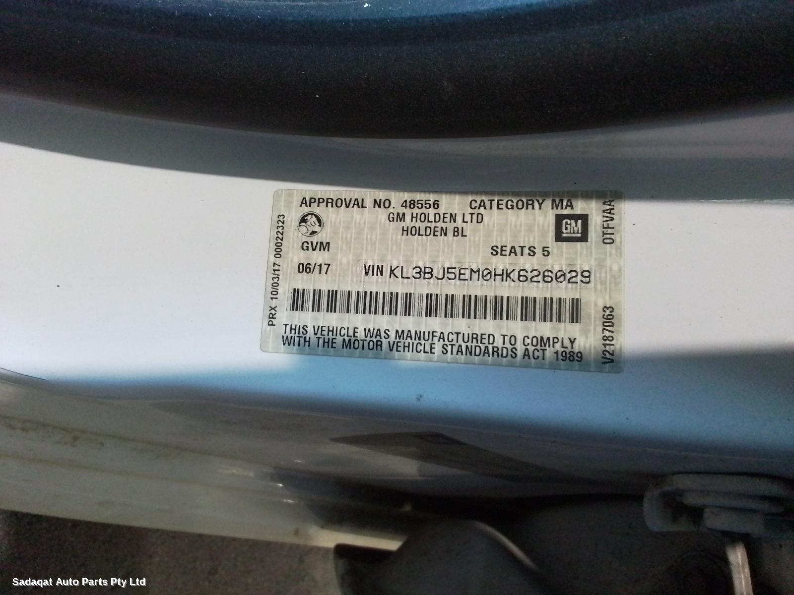 Holden Astra Right Headlamp