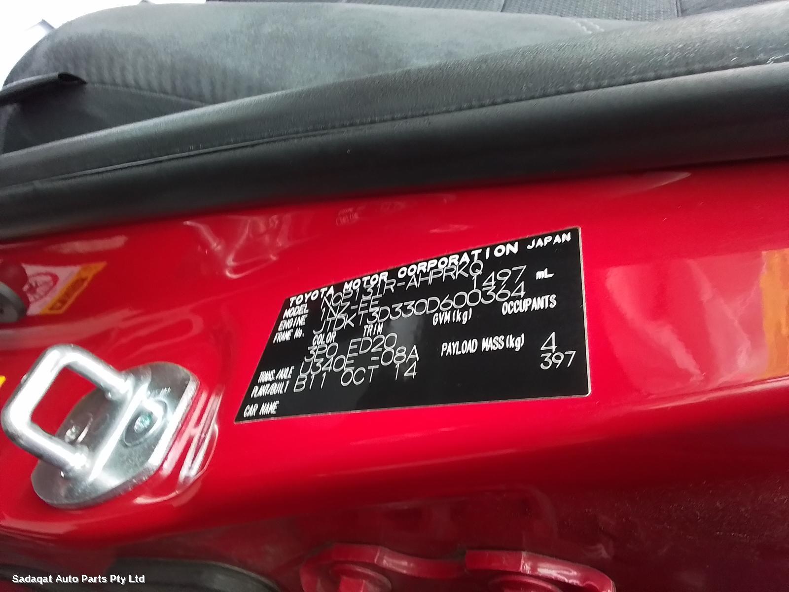 Toyota Yaris Bootlid/tailgate