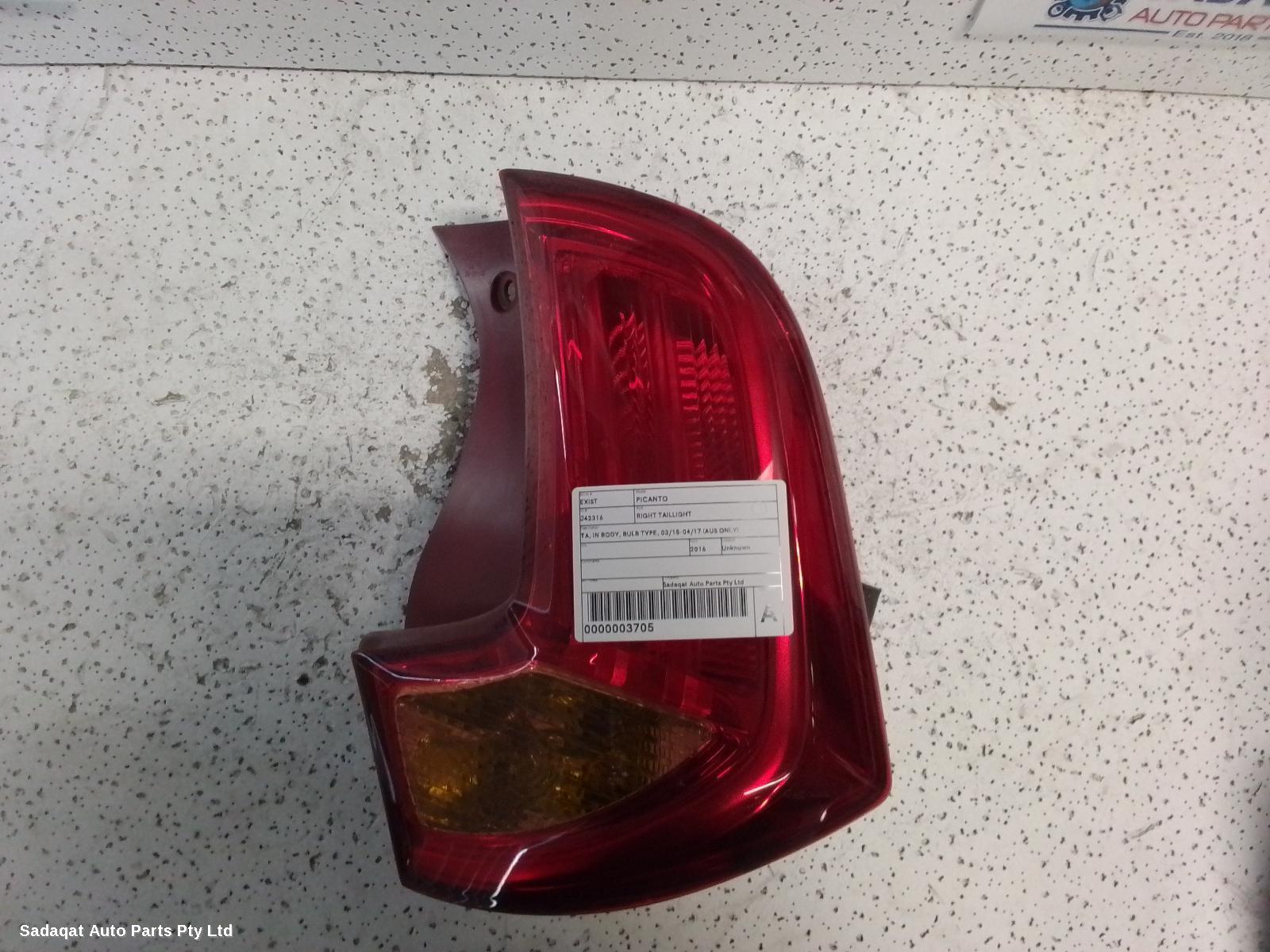 Kia Picanto Right Taillight