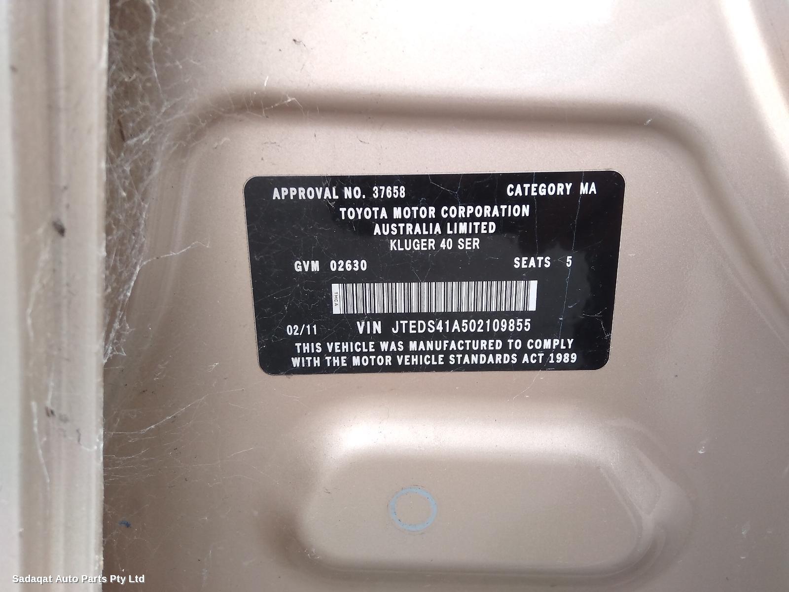 Toyota Kluger Left Door Mirror